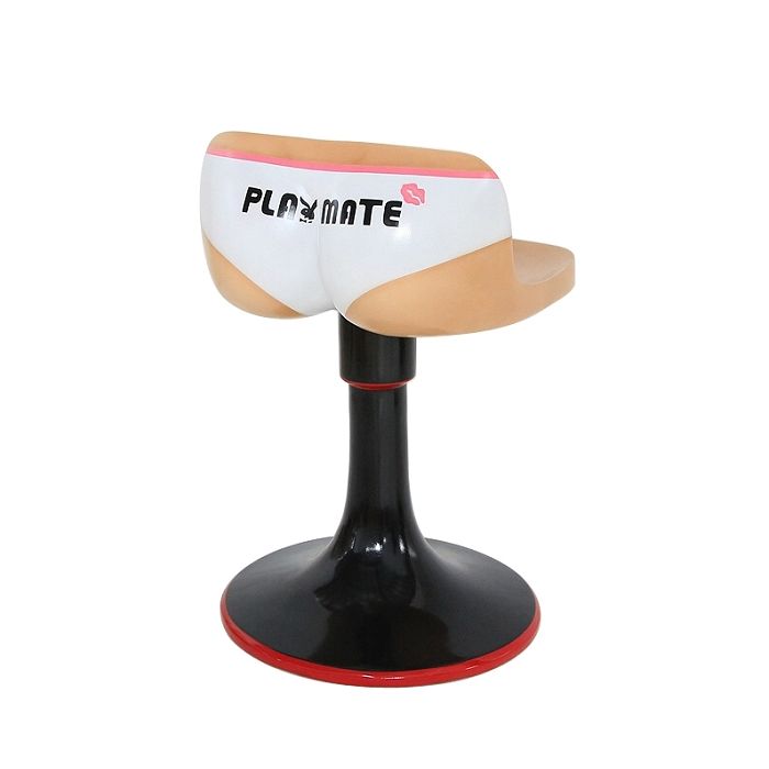 Stuhl Playmate Unterwäsche Weiß lebensgroß Sitzmöglichkeit