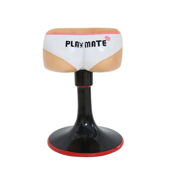 Stuhl Playmate Unterwäsche Weiß lebensgroß Sitzmöglichkeit