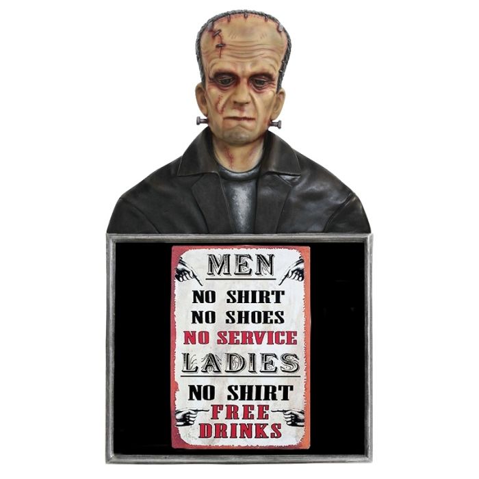 Monster Frankenstein Büste Angebotstafel lebensgroß Angebotstafel
