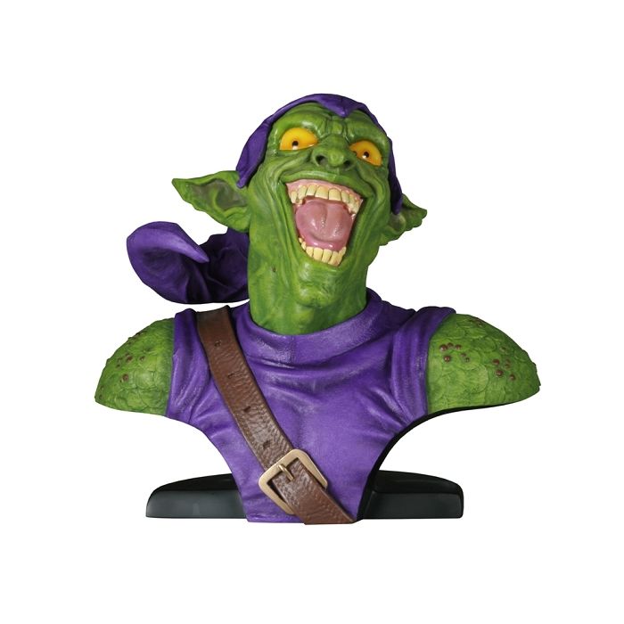 Grüner Goblin Büste  lebensgroß Dekorationsfigur