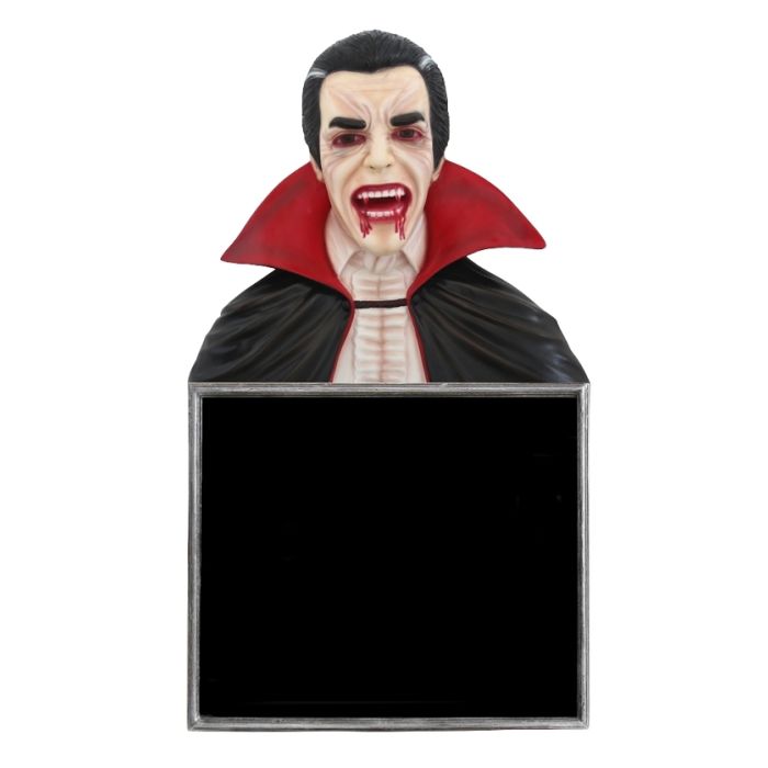 Dracula Büste Angebotstafel lebensgroß Angebotstafel