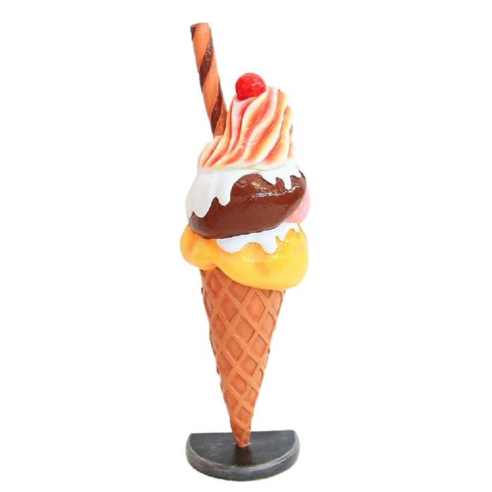 Halbes Eis mit Röhrchen groß vergrößert Dekorationsfigur