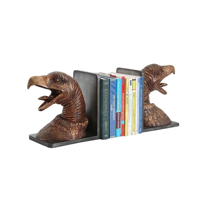 Geierköpfe Bronze Buchregal lebensgroß Diverse Funktionen