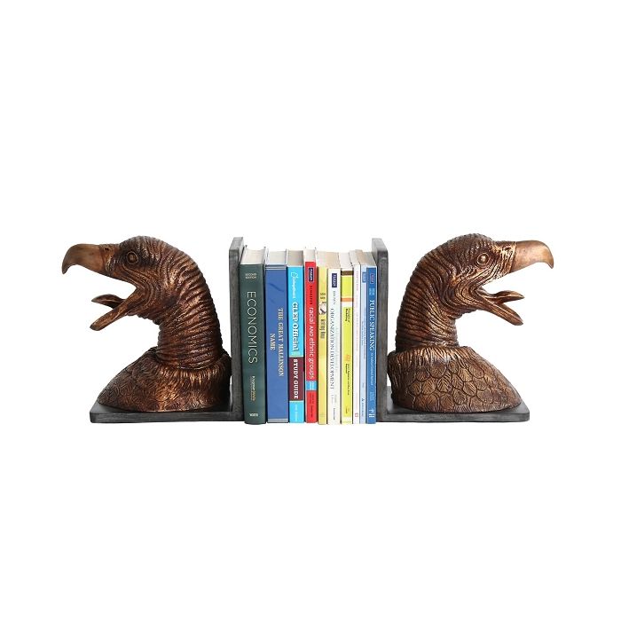 Geierköpfe Bronze Buchregal lebensgroß Diverse Funktionen
