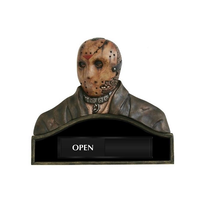 Monster Jason Voorhees Büste Open Closed lebensgroß Schild