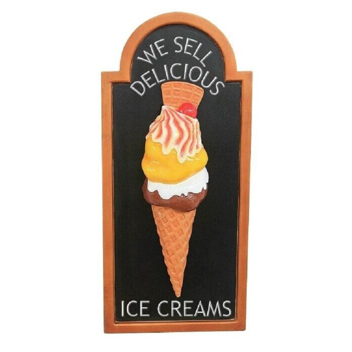 Angebotstafel Eis mit Waffel vergrößert Schild