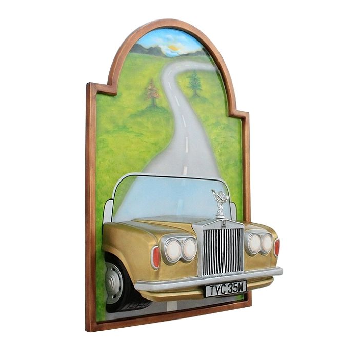 Bild mit Rolls Royce Gold verkleinert Dekorationsfigur
