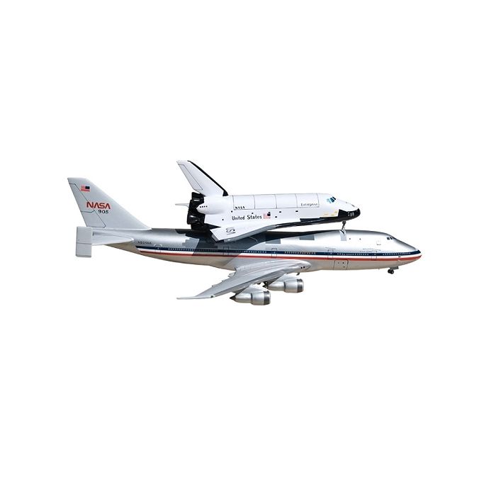Flugzeug Boeing 747 und Space Shuttle verkleinert Deko- & Werbefigur