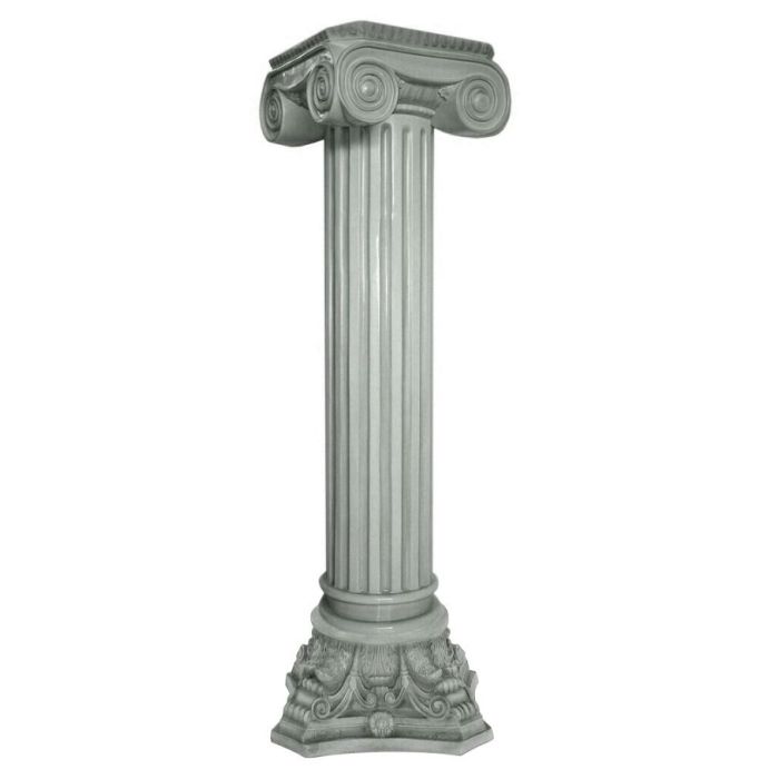 Säule mit Riffeln Grau klein lebensgroß Säule