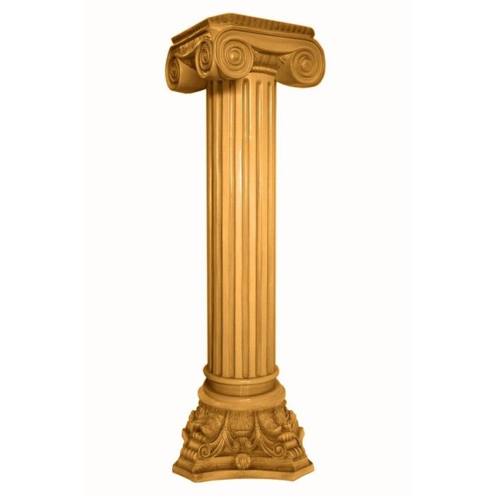 Säule mit Riffeln Gold mittel lebensgroß Säule