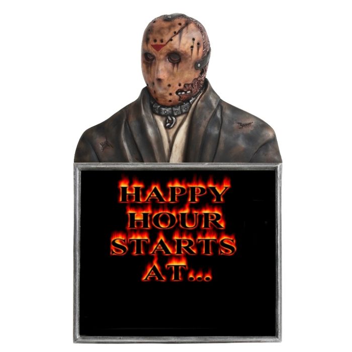 Monster Jason Voorhees Büste Happy Hour Angebotstafel lebensgroß Angebotstafel