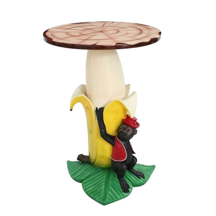 Bananentisch mit kleiner Fläche verkleinert Tisch
