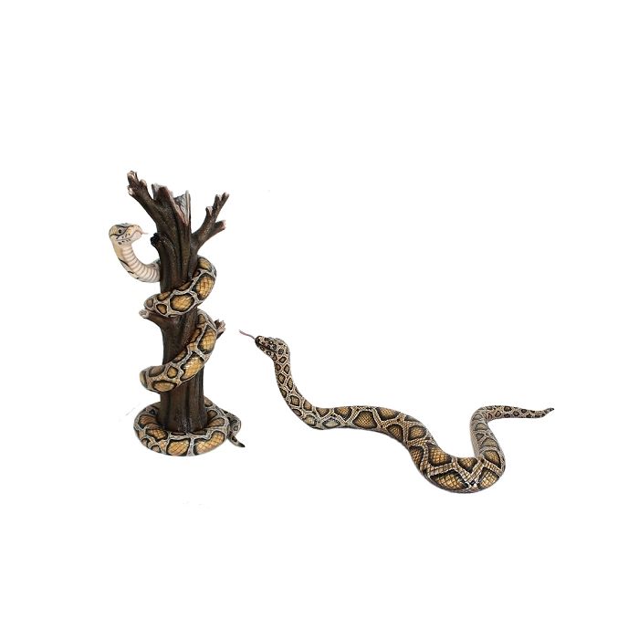 Python auf Baum und Schlange lebensgroß Deko- & Werbefigur