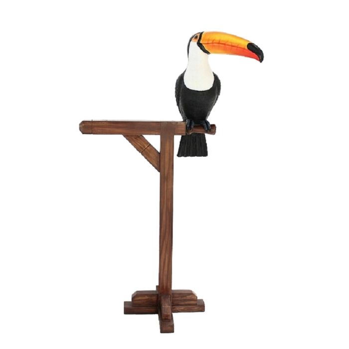 Tukan auf Holzständer lebensgroß Dekorationsfigur