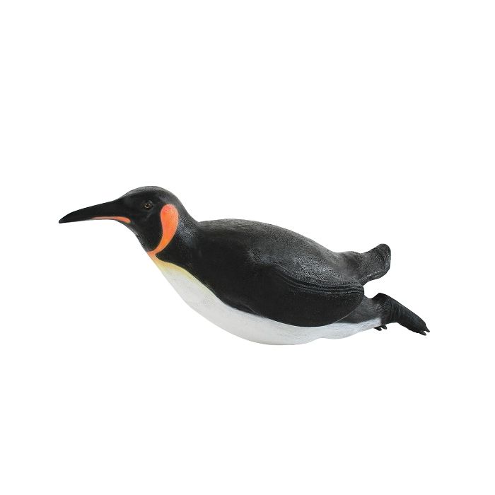Pinguin auf Bauch lebensgroß Dekorationsfigur