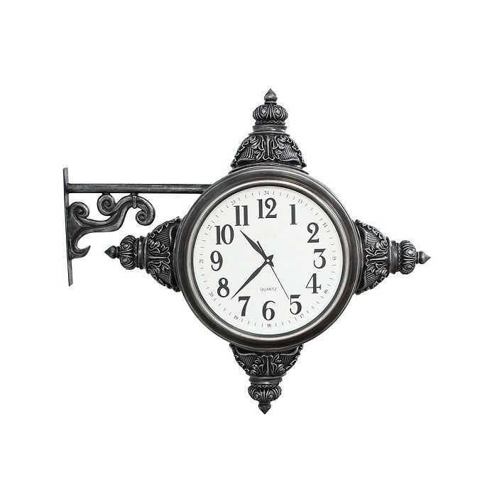 Vintage Uhr für für Wand Silber seitlich keine Angabe Uhr