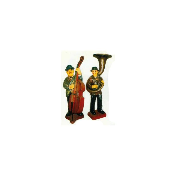 Dick und Doof spielen Cello und Sausaphone groß verkleinert Dekorationsfigur