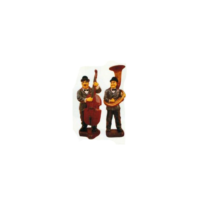 Dick und Doof klein mit Cello und Sausaphone verkleinert Dekorationsfigur