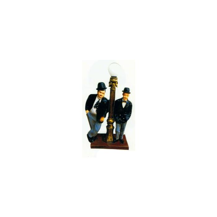 Dick und Doof klein an Laterne verkleinert Dekorationsfigur