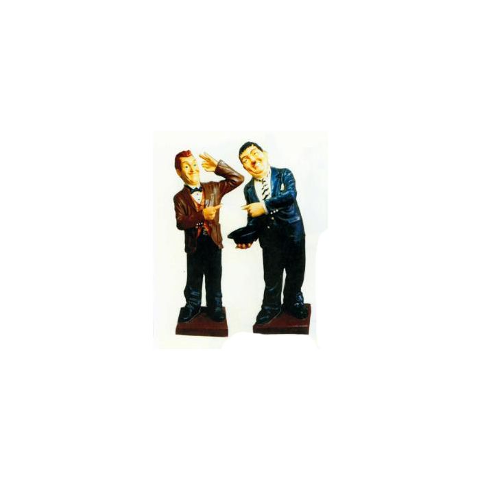 Dick und Doof einzeln im Anzug verkleinert Dekorationsfigur