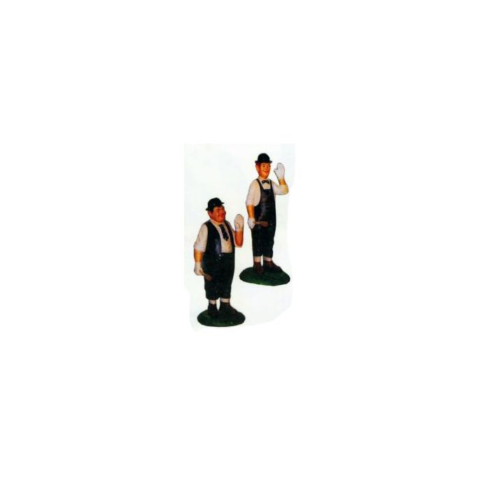 Dick und Doof einzeln winkend verkleinert Dekorationsfigur