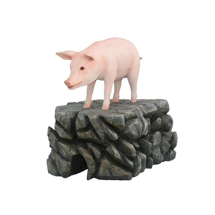 Schwein rosa stehend lebensgroß Minigolf