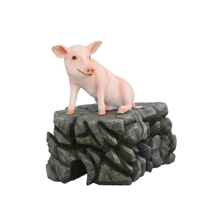 Schwein rosa sitzend lebensgroß Minigolf
