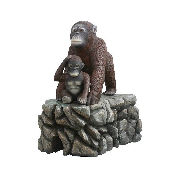 Orangutan mit Baby lebensgroß Minigolf