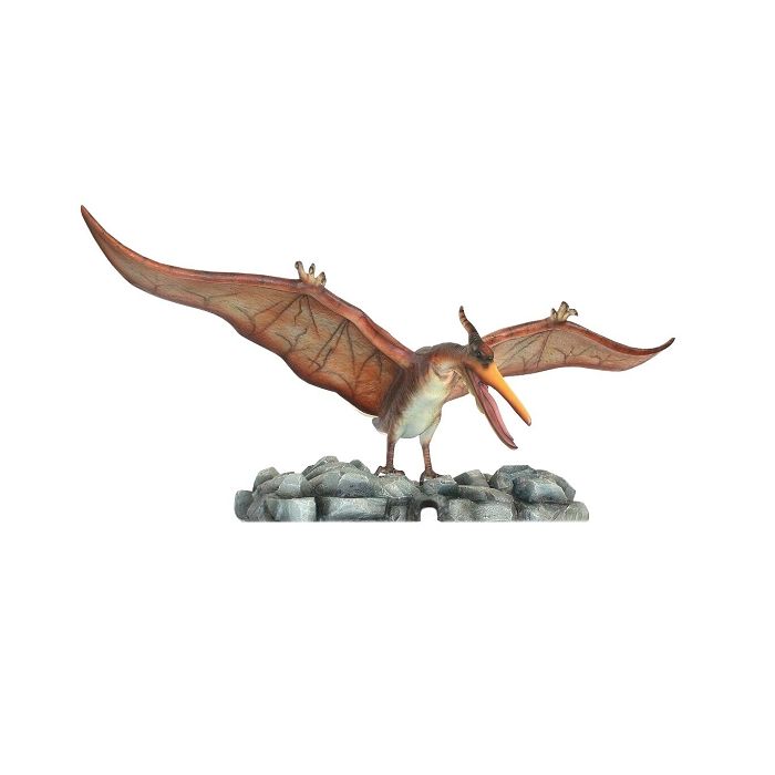 Dinosaurier Pteranodon auf kleinem Stein lebensgroß Minigolf