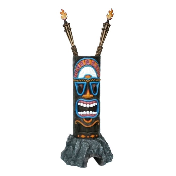 Tiki Maske auf Stein 2 lebensgroß Minigolf
