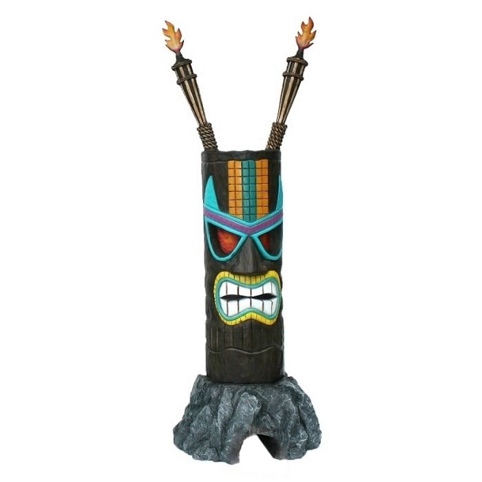 Tiki Maske auf Stein 4 lebensgroß Minigolf