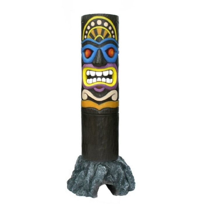 Tiki Maske auf Stein 7 lebensgroß Minigolf