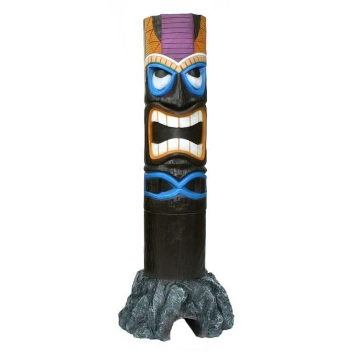 Tiki Maske auf Stein 8 lebensgroß Minigolf
