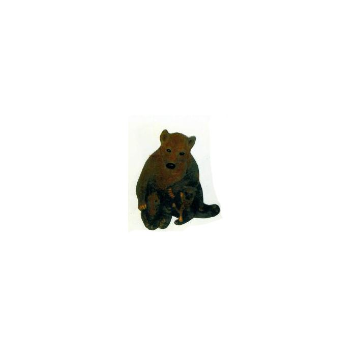 Braunbär sitzend mit zwei Kindern verkleinert Dekorationsfigur