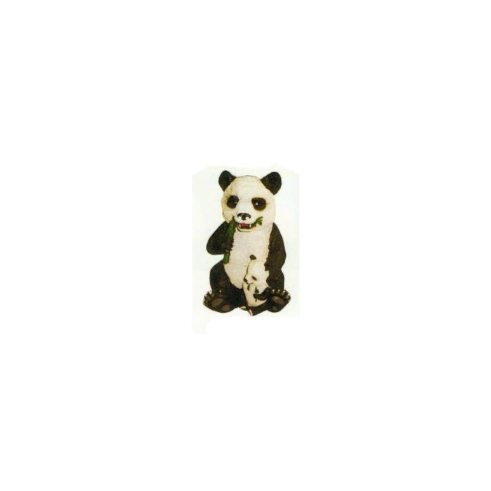 Pandabär mit Kind frisst Bambus verkleinert Dekorationsfigur
