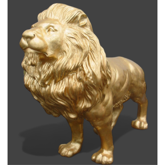 goldener Löwe lebensgroß Deko- & Werbefigur