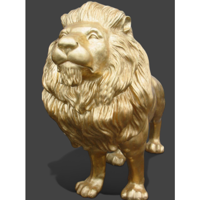 goldener Löwe lebensgroß Deko- & Werbefigur