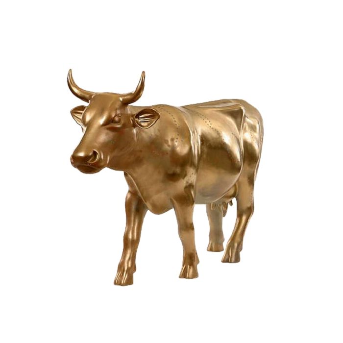 Kuh Gold lebensgroß Deko- & Werbefigur