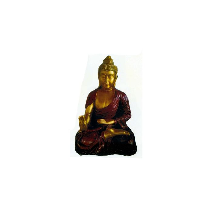 Buddha gold mit rotem Umhang verkleinert Dekorationsfigur