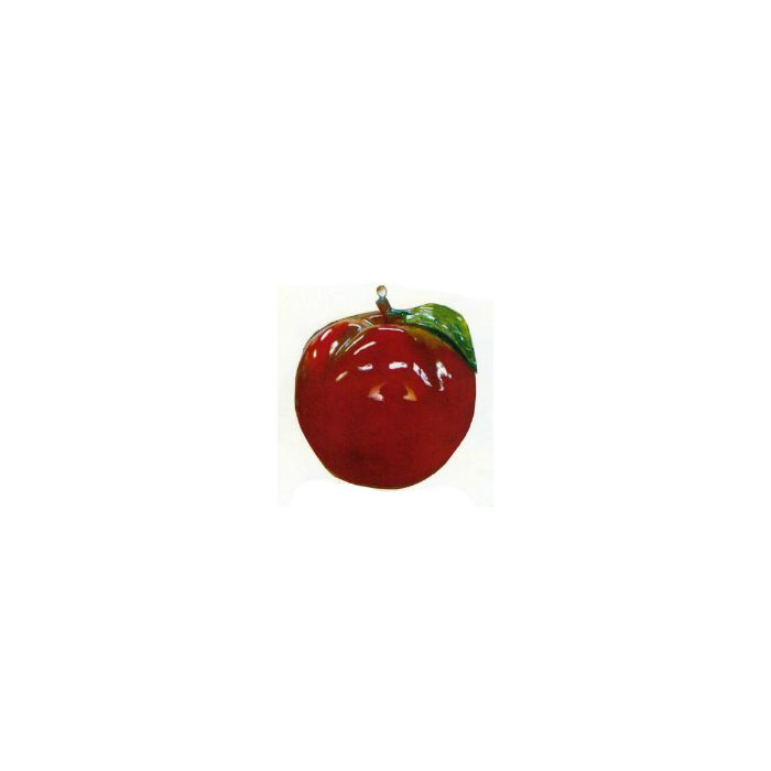 roter Apfel mit Blatt vergrößert Dekorationsfigur