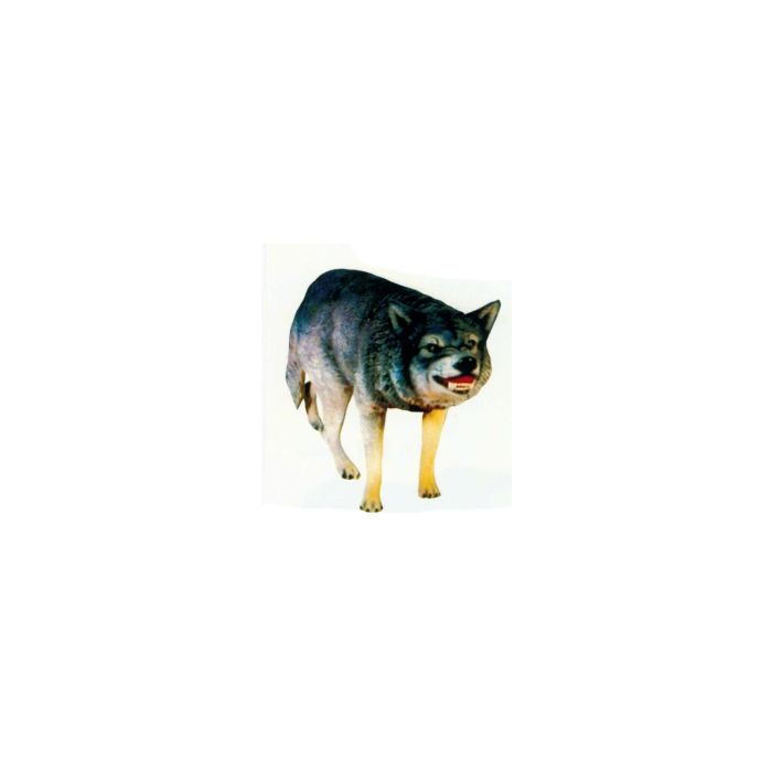 großer wilder Wolf lebensgroß Dekorationsfigur
