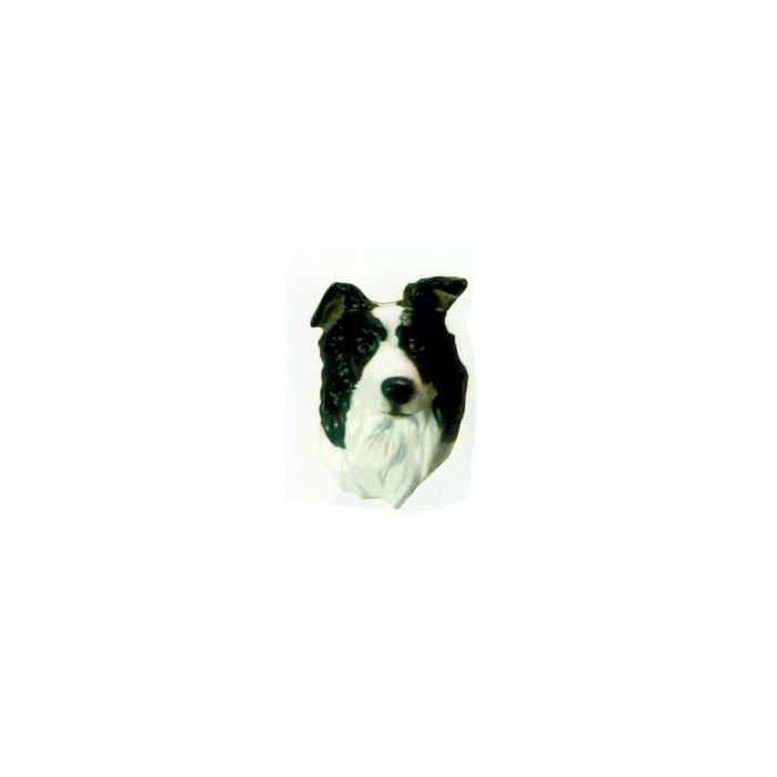 Border Collie Kopf lebensgroß Dekorationsfigur