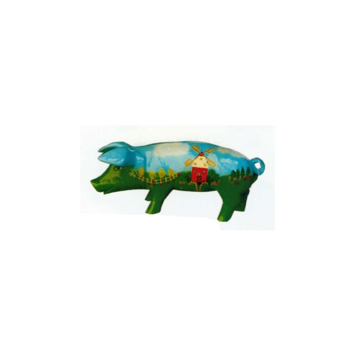 Schweinchen mit Windmühle verkleinert Dekorationsfigur