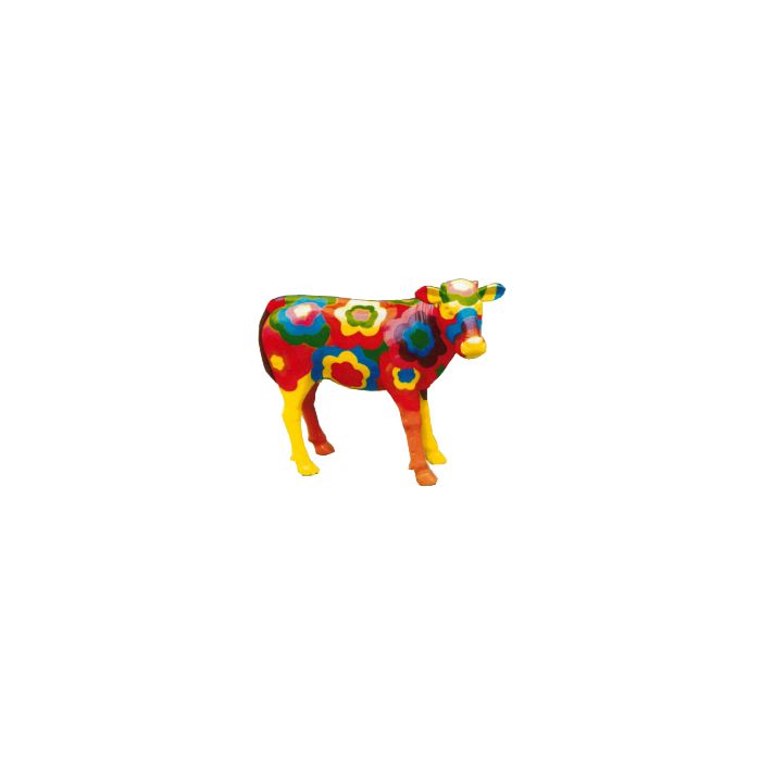 Kalb im FlowerPower Look lebensgroß Deko- & Werbefigur