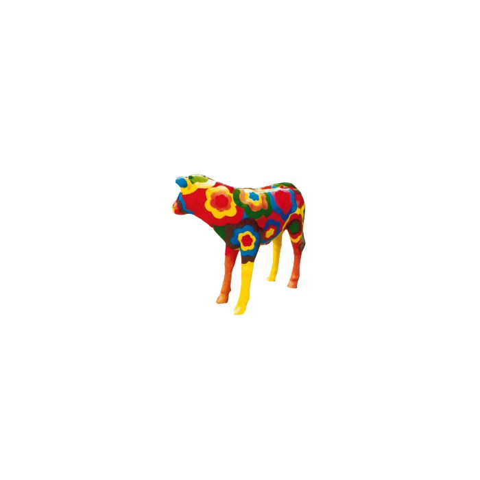 Kalb im FlowerPower Look lebensgroß Deko- & Werbefigur