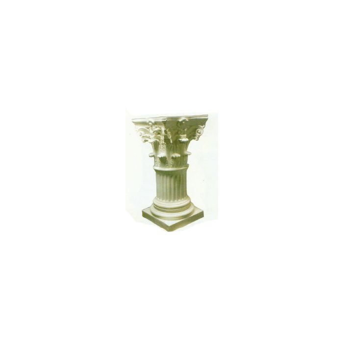 weiße Säule mit quadratischem Fuß lebensgroß Säule
