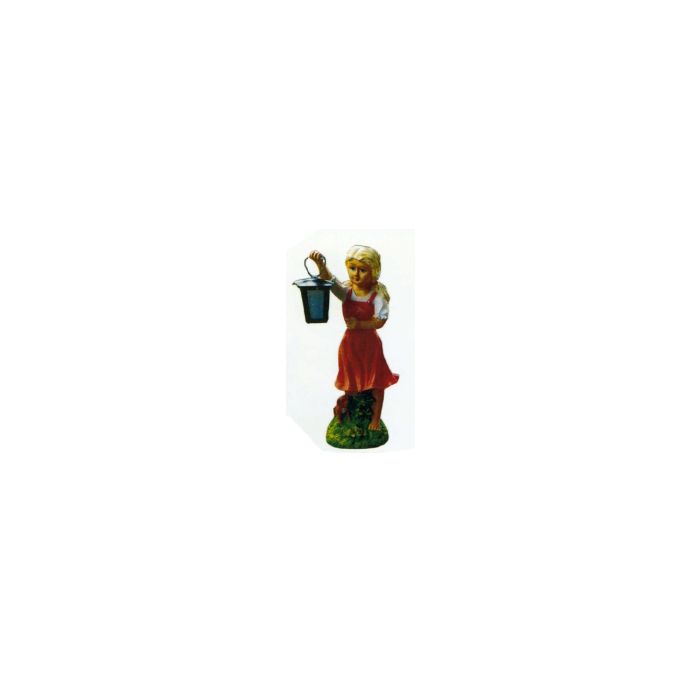 kleines Mädchen mit Laterne verkleinert Dekorationsfigur