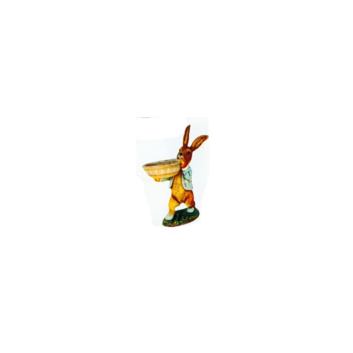 Osterhase klein mit Korb vergrößert Dekorationsfigur