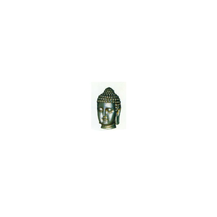 silberner Buddha Kopf groß vergrößert Dekoköpfe & Büsten