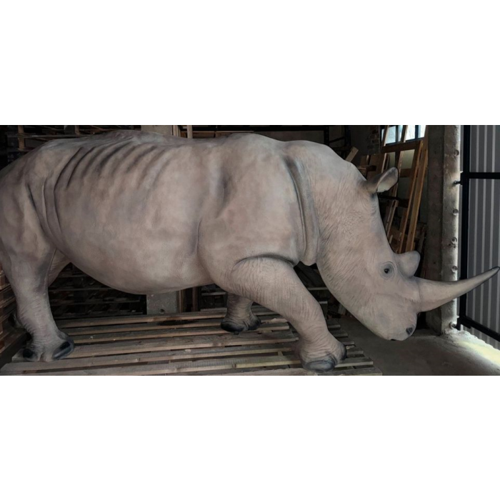 XXL Nashorn Kopf unten lebensgroß Dekorationsfigur